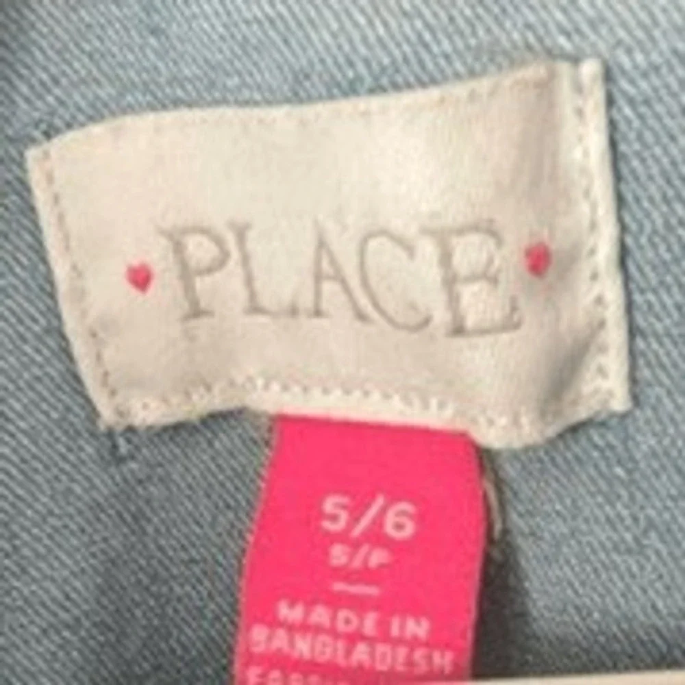 The Childrens Place Kids Denim Trucker‎ Jacket Medium Wash Blue Size 5/6 S/P